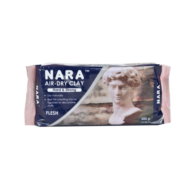 NARA Air-Dry Clay (Hard & Strong) 500g, Flesh(Skin) Sculpting Clay for Arts & Crafts, DIY Projects, No Oven or Kiln Needed, Fast Drying, Perfect for Modelling, Coating, Painting, and Sculpting