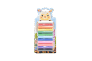 Kiddy Clay Pack of 12 Round sticks of clay (165 g.) in Blister Card, Colourful Reusable DIY Soft Clay, Creative Art & Crafts, Ideal Gift for Kids